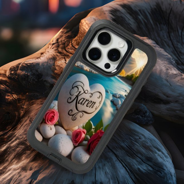 Karen's Heart stone River Sunset iPhone 15 Pro Case (Creator Uploaded)