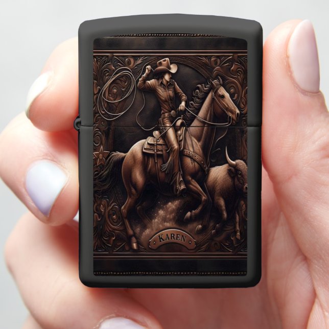 Karen's Rodeo Ride Zippo Lighter (In Hand)