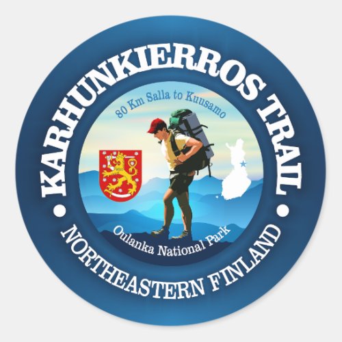 Karhunkierros Trail C Classic Round Sticker