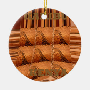 Karibu Giraffe Hakuna Matata Chic Modern  art  Col Ceramic Ornament