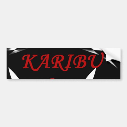 kARIBU welcome Car Bumper Sticker