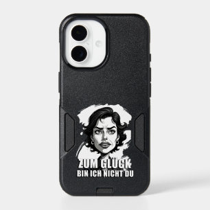 Karikatur mit „Zum Glück…“-Zitat iPhone 17 Case
