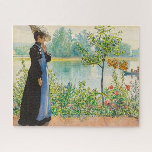 Karin by the Shore by Carl Larsson Jigsaw Puzzle