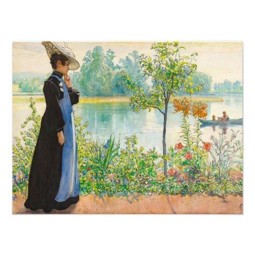 Karin by the Shore by Carl Larsson Photo Print