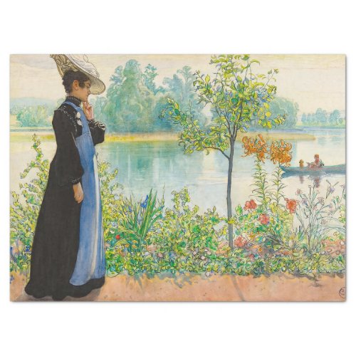 Karin by the Shore by Carl Larsson Tissue Paper
