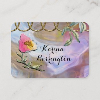 Karina Floral Professional Beauty Business Card by LiquidEyes at Zazzle