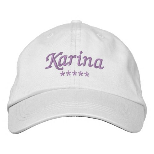 Karina Name Embroidered Baseball Cap