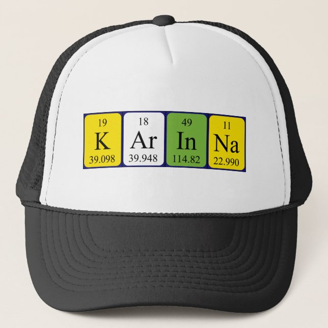 Karinna periodic table name hat (Front)