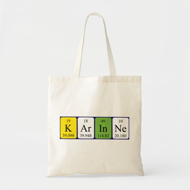 Karinne periodic table name tote bag (Front)