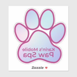 Karin's Mobile Paw Spa  Reverse Sticker