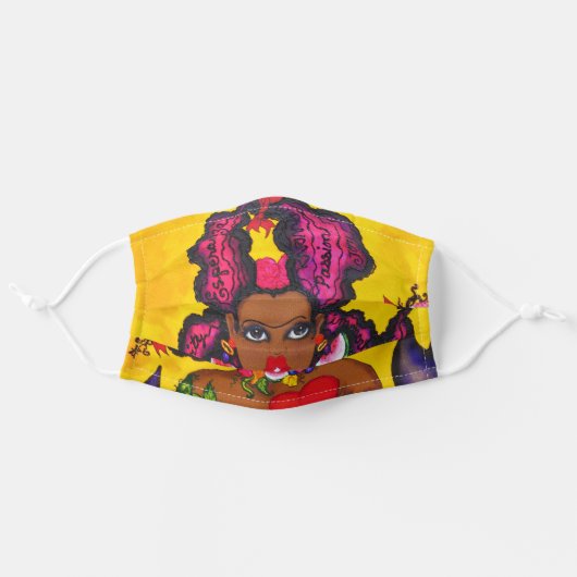 karinsArt - Frida Was A Beauty Queen Adult Cloth Face Mask (Front, Unfolded)