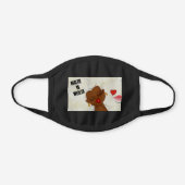 karinsArt HEALTH is WEALTH Black Cotton Face Mask (Front)