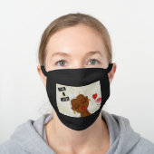 karinsArt HEALTH is WEALTH Black Cotton Face Mask (Worn)