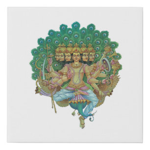 Karitkeya - the God of war Faux Canvas Print