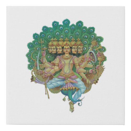 Karitkeya _ the God of war Faux Canvas Print