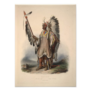 Karl Bodmer - A Mandan chief Photo Print