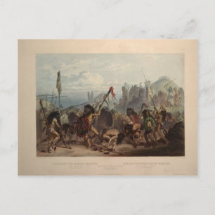 Karl Bodmer- Buffalo-Dance of the Mandan Indians Postcard