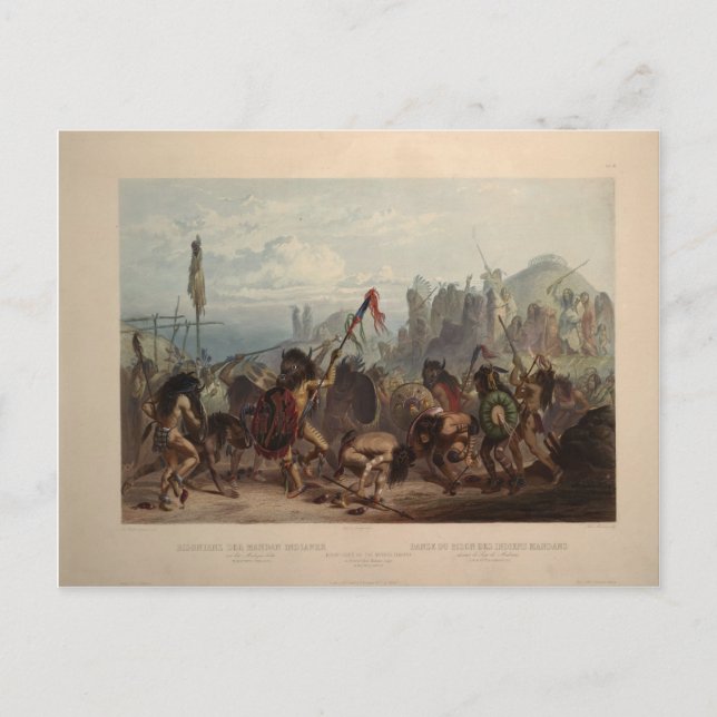 Karl Bodmer- Buffalo-Dance of the Mandan Indians Postcard (Front)