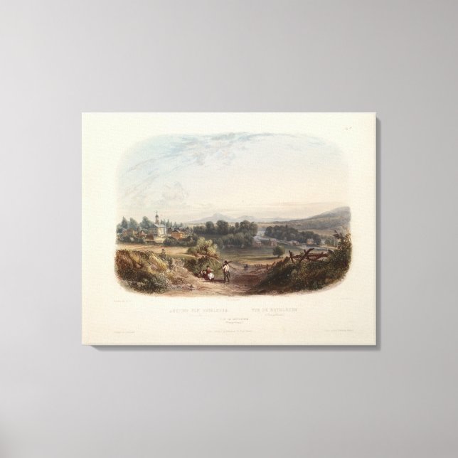 Karl Bodmer Print: View of Bethlehem Pennsylvania Canvas Print (Front)