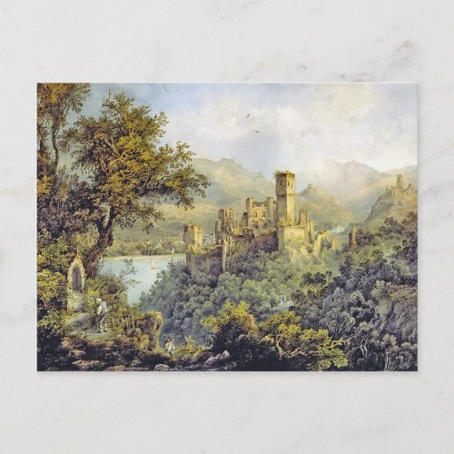 Karl Bodmer_ Stolzenfels Castlein Lahneck Castle Postcard