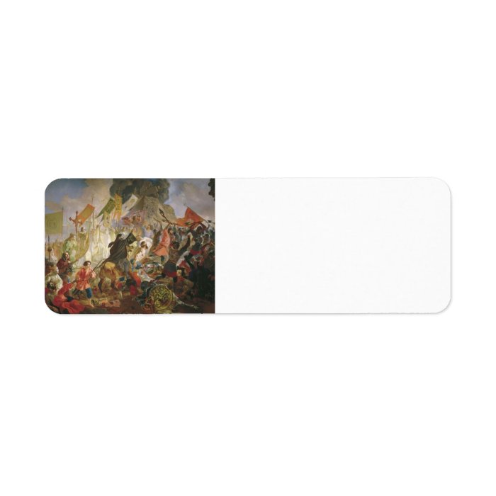 Karl Bryullov  Siege of Pskov by Polish King Return Address Label 