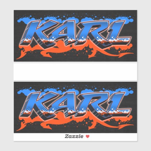 Karl First Name Graffiti Sticker