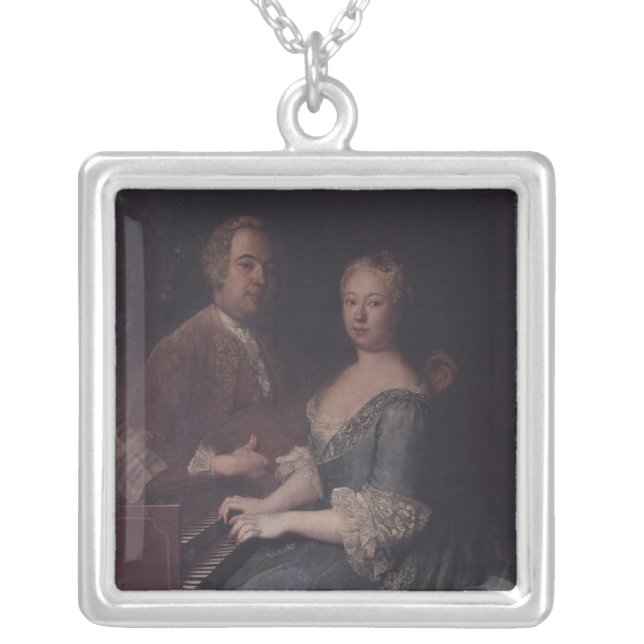 Karl-Heinrich Graun and his wife Anna-Louise Silver Plated Necklace (Front)
