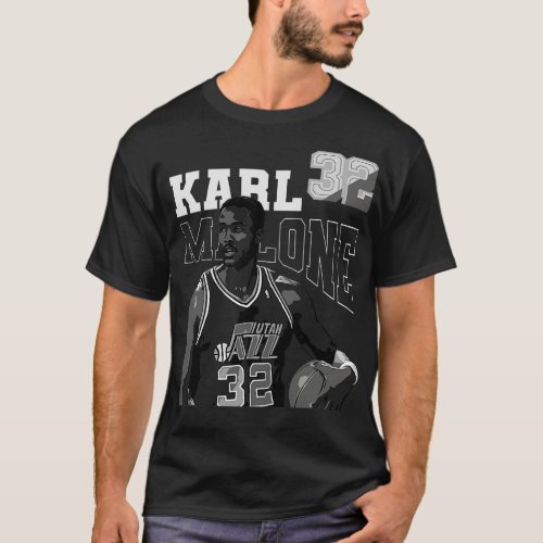 Karl Malone 32 Basketball T_Shirt