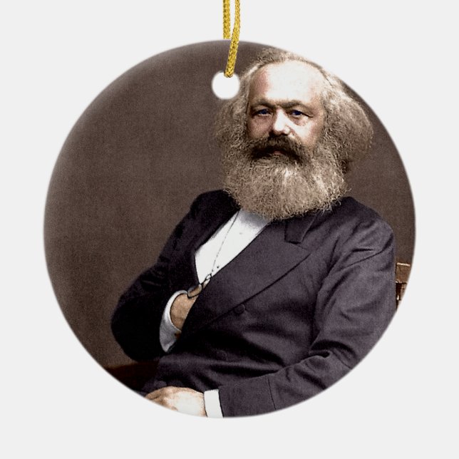 Karl Marx Ceramic Ornament (Front)