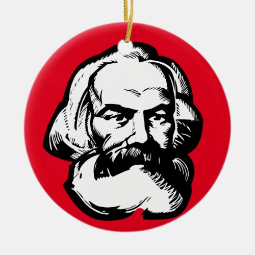 Karl Marx Ceramic Ornament