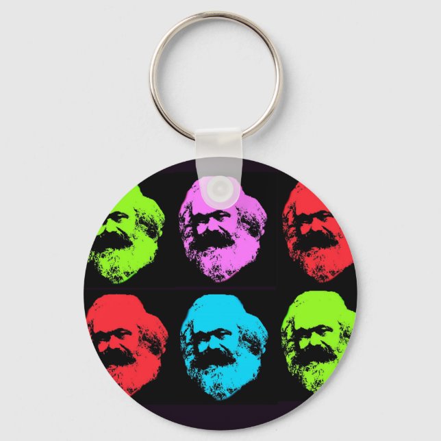 Karl Marx Collage Keychain (Front)