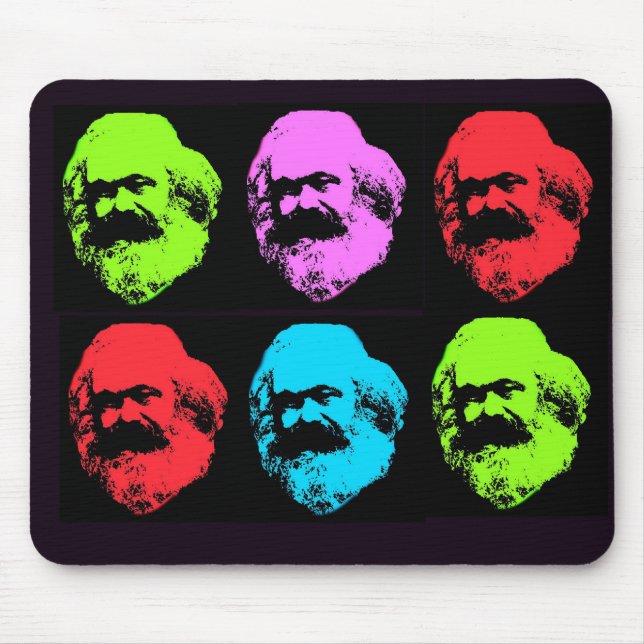 Karl Marx Collage Mouse Pad (Front)