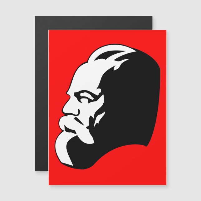 Karl Marx, Communism, Socialism, Soviet Union Magnetic Invitation (Front/Back)