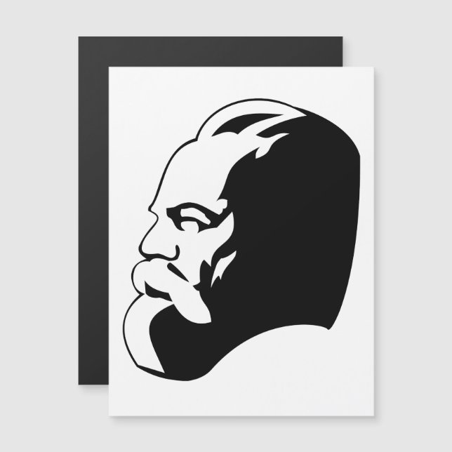 Karl Marx, Communism, Socialism, Soviet Union Magnetic Invitation (Front/Back)