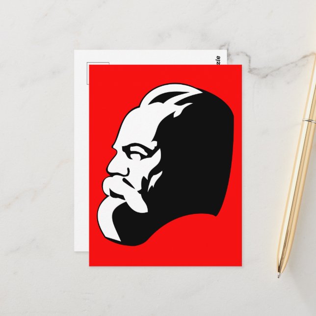 Karl Marx, Communism, Socialism, Soviet Union Postcard (Front/Back In Situ)