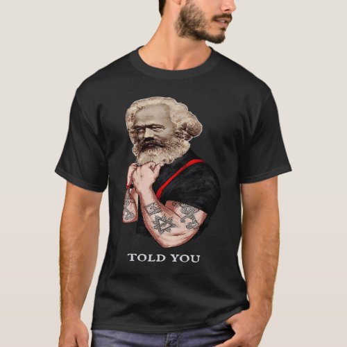 Karl Marx Pop Art Revolution Rocks Tattoo Vintage  T_Shirt
