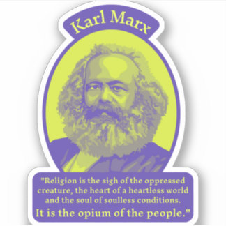 Karl Marx Portrait and Quote Sticker