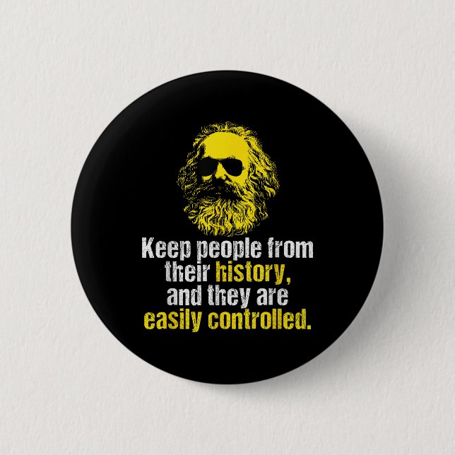 Karl Marx Quote Funny Socialist Party Dsa  Button (Front)