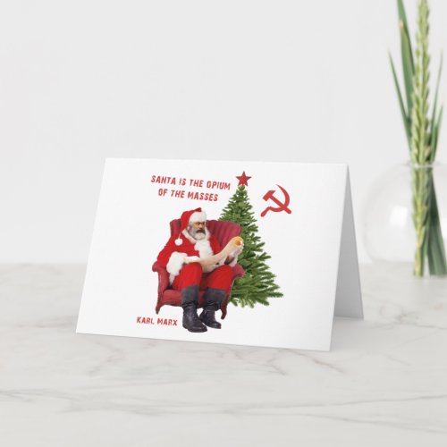 Karl Marx Santa Holiday Card