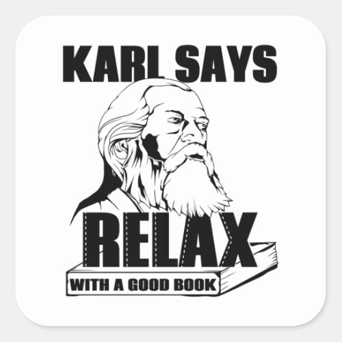 Karl Marx Square Sticker