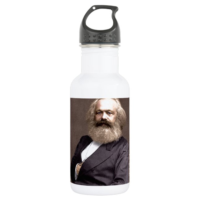 Karl Marx Stainless Steel Water Bottle (Front)