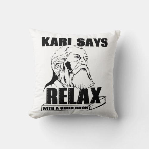 Karl Marx Throw Pillow