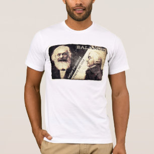 Karl Marx v Adam Smith, the zen of - words on back T-Shirt