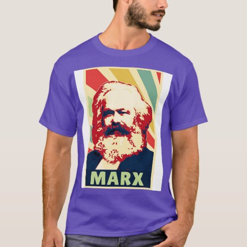 Karl Marx Vintage Colors T_Shirt
