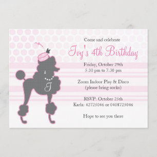 Karla_French Poodle Birthday Invitation
