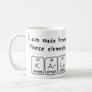 Karla periodic table name mug