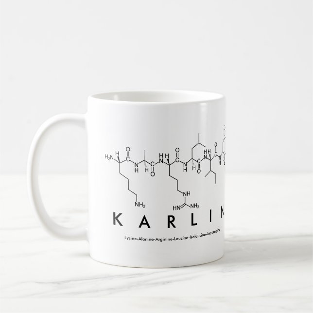 Karlin peptide name mug (Left)