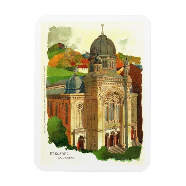 Karlovy Vary (Karlsbad) Synagogue Magnet (Vertical)
