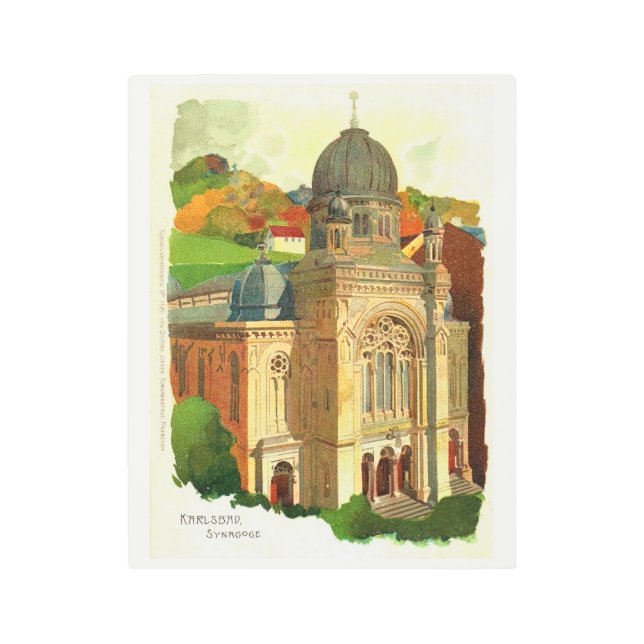 Karlovy Vary (Karlsbad) Synagogue Metal Print (Front)