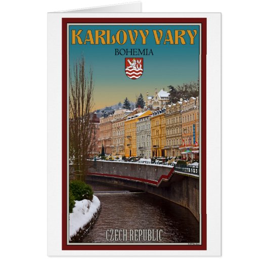 Karlovy Vary - Semnice River Winter Cards (Front)